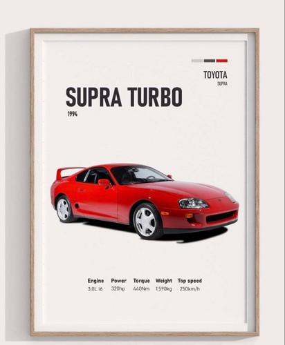 0630 toyota supra - toyota, poster