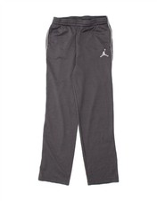 JORDAN Boys Therma-Fit Tracksuit Trousers 13-14 Years XL Grey Polyester BS02