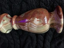 Onyx Vase With Striking Red