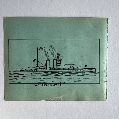 Ww1 hms warspite 1918 sketch - hms,