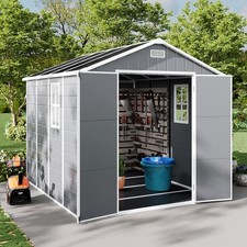 Grey Garden Shed 8'x8' Plastic