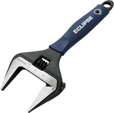 Eclipse Professional Tools 6" Adjustable Wrench with Extra Wide Jaw, Grey