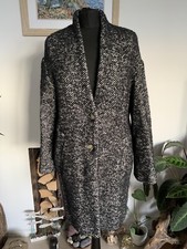 Zara Wool Coat Black White