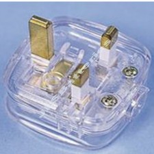 10 x UK 13A TRANSPARENT PLUGS