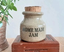 Moira Vintage English Stoneware Pottery Home Made Jam Jar Pot Hand Made Rustic 