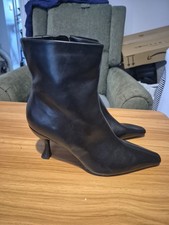 Marks & Spencer Insolia Black Leather Boots Brand New Size 6