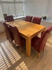 Solid Wood Table with 6