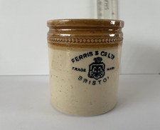Original Antique Ferris & Co Ltd Chemist of Bristol Stoneware 7.5cm Diameter Pot
