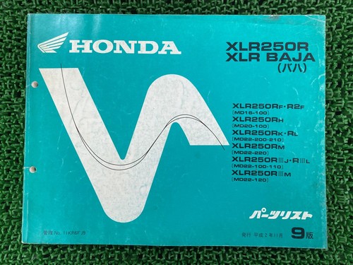 Xlr250r baja parts list - baja,