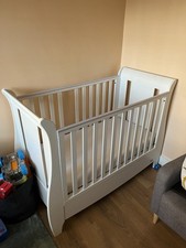 Tutti Bambini Katie Space Saver Sleigh Bed with Under Bed Drawer - White