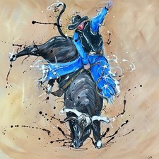 Bull Rider Original Acrylic