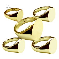 18ct solid yellow gold - solid, signet