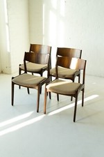 Four Danish Mid Century Rosewood Dining Chairs - 1960s - Restored