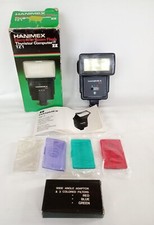 Vintage Hanimex TZ1 Electronic Shoe Mount Zoom Flash + Set of 4 Filters