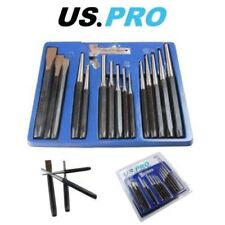 US PRO 16pc Punch & Chisel Set Cold Chisels Center Punch PIN Punch Taper Punch