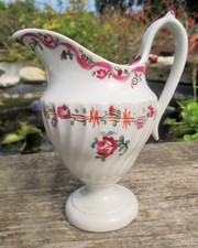 Georgian New Hall Keeling cream jug  circa 1790 ribbon pattern b35
