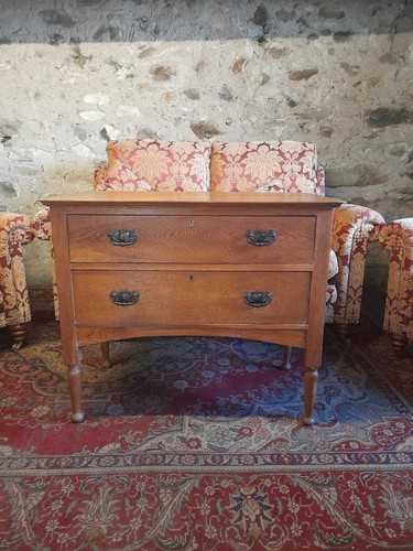 Vintage oak chest drawers - vintage,