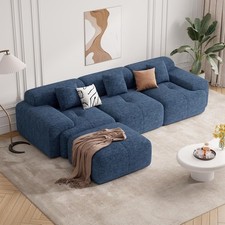 L Shape Boneless Sofa Chenille