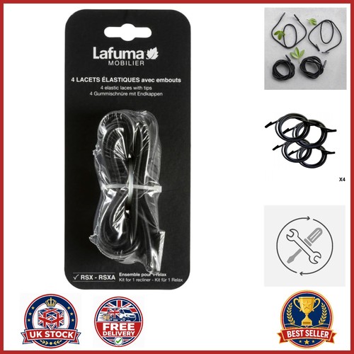 Black rubber cord - black, set