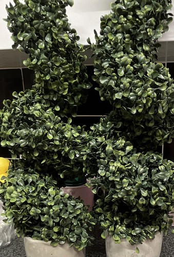 Pair artificial boxwood green - pair,
