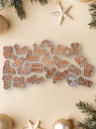 Gingerbread naughty set - gingerbread, 5