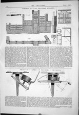 Old 1869 Osborn Patent General Builder Frisbie System Feeding Furnace Victorian