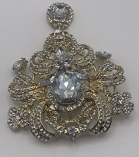 HUGE Chandelier Rhinestone Brooch/Ornaments/Special Occasion Decor 5”x3” ELEGANT