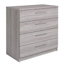 Home Brisbane 4 Drawer Chest – Grey Oak | Stylish Furniture Bedroom Living