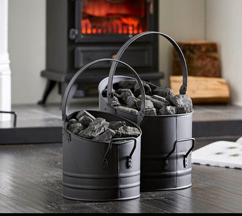Black coal buckets set of - black,