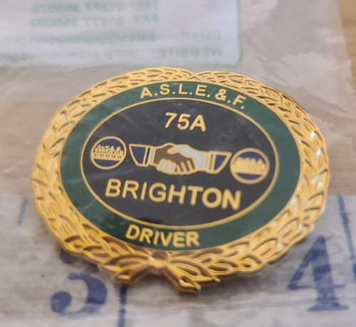 Brighton aslef enamel badge - aslef,