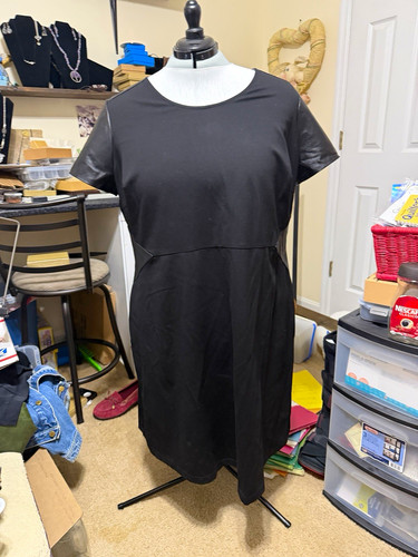 Halston black shift dress - by,