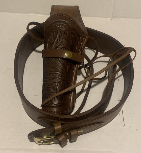 Western leather gun holster - leather,