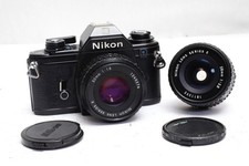 Nikon EM Black 35mm SLR Camera + 2 Series E lens 50mm & 28mm all excellent works