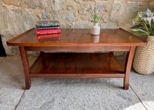 Sleigh Coffee Table - Chestnut Mahogany Finish - Rectangular