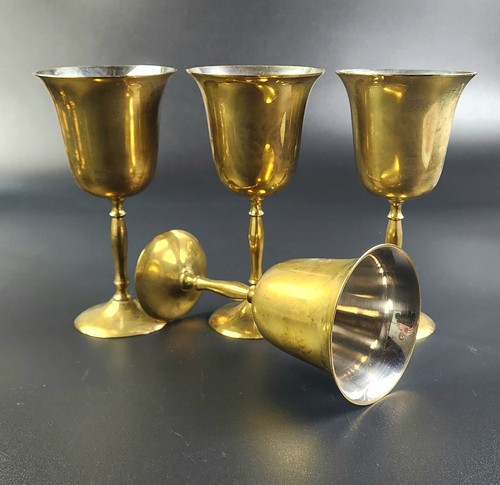 Vintage set brass wine - 4,