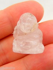 Gemstone Buddha Statue Hand Carved Ornament Rose Quartz Jasper Kambaba Crystal