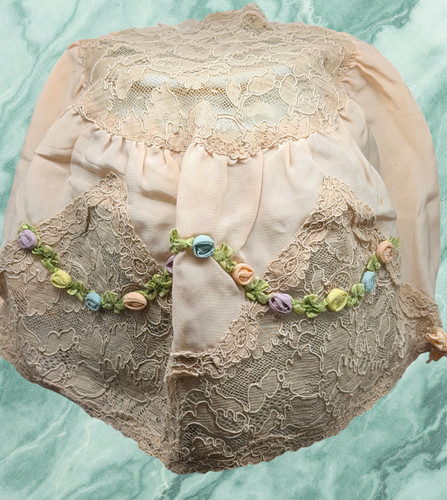 Victorian boudoir cap - victorian, silk