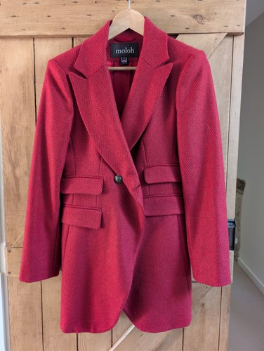 Moloh red wool tailored coat - moloh,