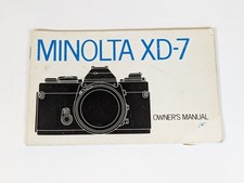 Minolta XD-7 Original Owners