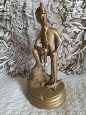 Vintage Brass Coal Miner With