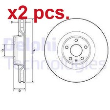 X2 PCS FRONT BRAKE DISC ROTOS