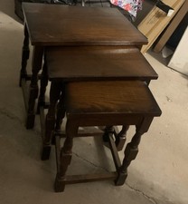 Vintage  Solid Oak Wood Dark