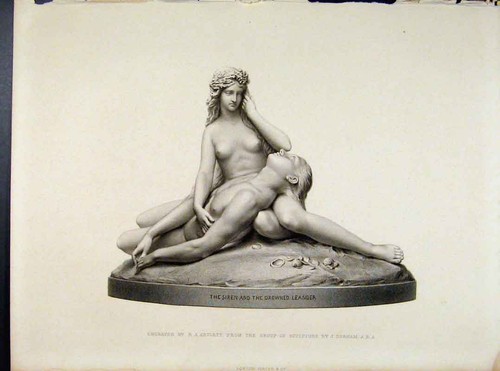 Siren drowned leander engraved - drowned,