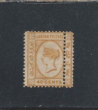 Labuan 1892 40c ochre mint - labuan,