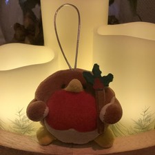 RETIRED Jellycat Tiny Ping Pong Robin  Toy Plush Christmas Decoration, J 183 