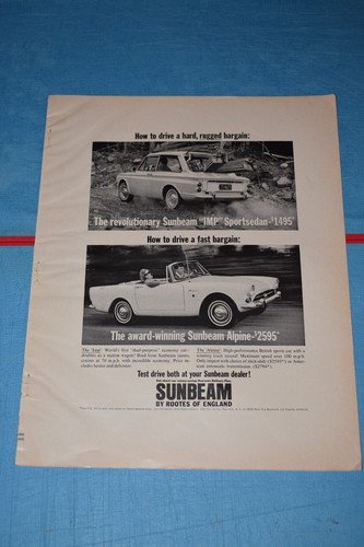 Vintage 1964 sunbeam alpine - vintage,