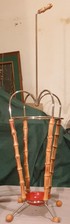 Original Vintage Retro 1950s Brass & Bamboo Umbrella Stand in Fabulous Condition