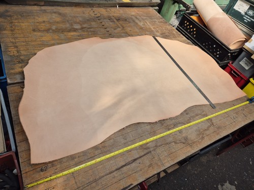 Natural veg tan hide - veg, leather