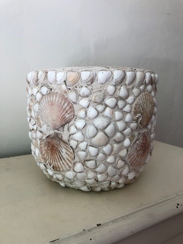 Shell mosaic plant pot planter - mosaic,