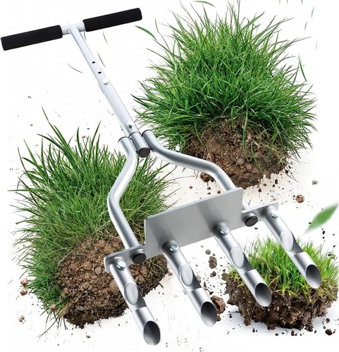 Manual lawn aerator with - lawn,